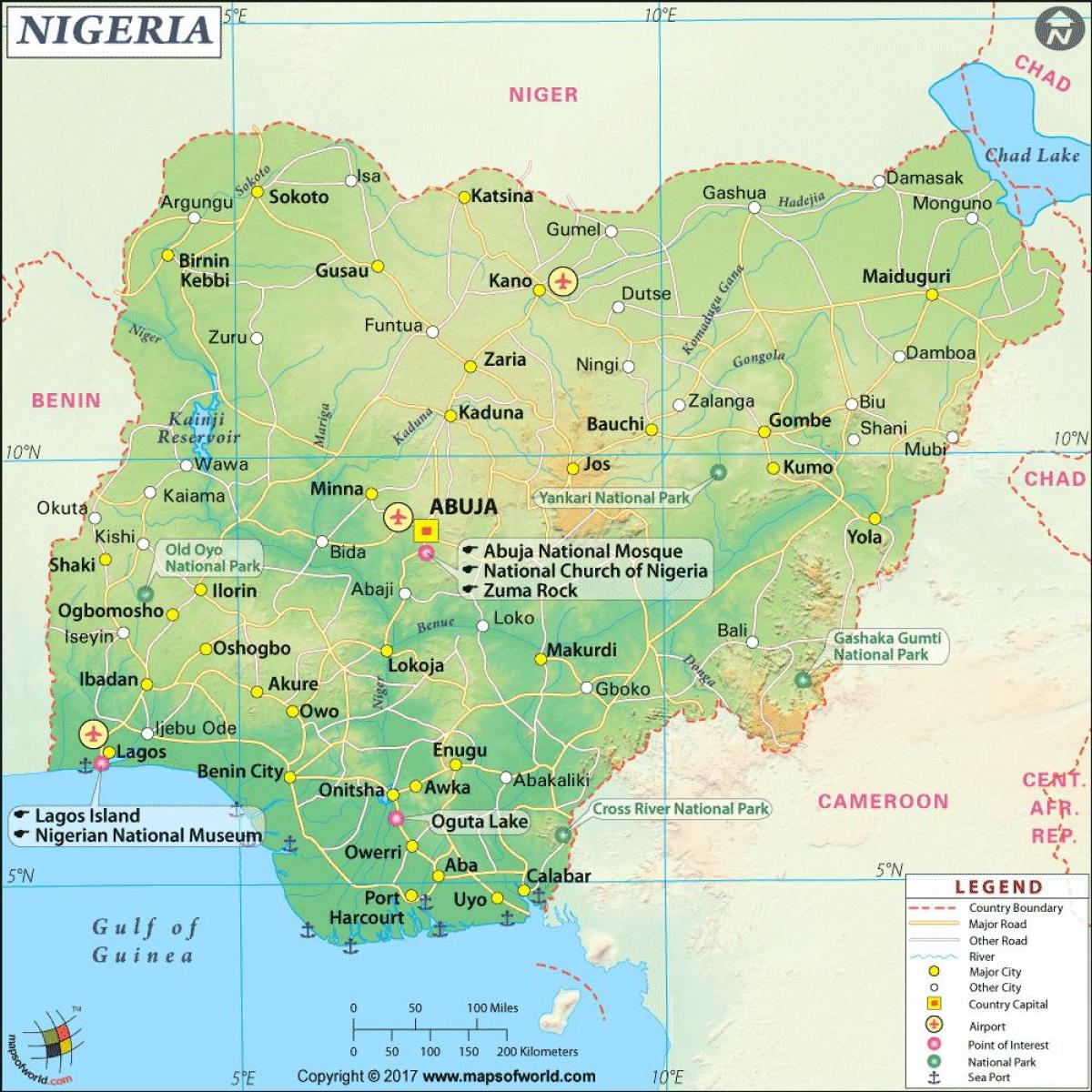 зураг нигерийн газрын зураг