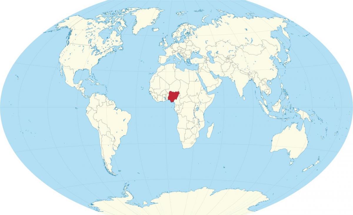 дэлхийн газрын зураг харагдаж байгаа нигери