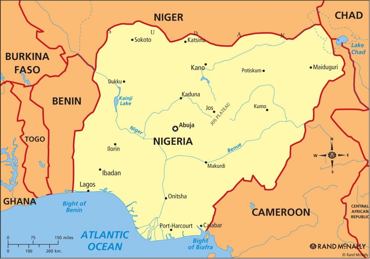 энэ нигерийн газрын зураг