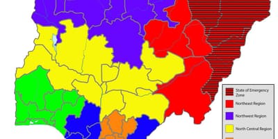 Нигерийн газрын зураг харагдаж байгаа улс